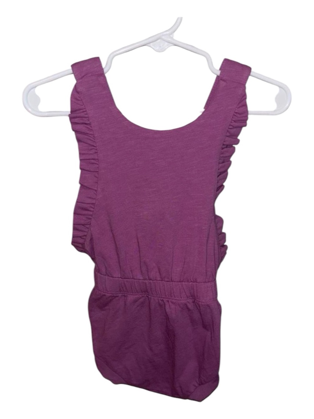 Little Liam by Kate Quinn Purple Ruffle Romper NWT 18-24months